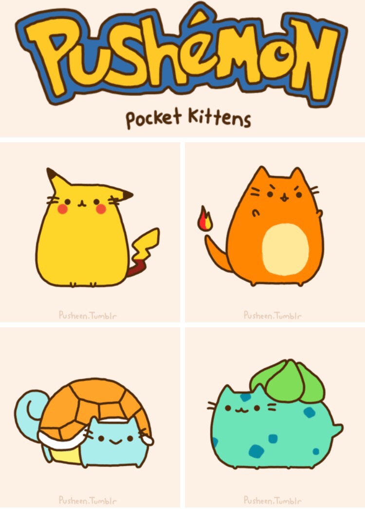 pusheen cat pikachu